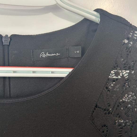 Black Long Lace Sleeve Dress - Picture 3 of 5